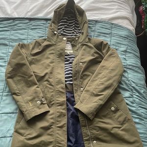 Joules size 6 waterproof army green jacket